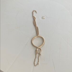 Gold Serpentine Loop hand piece  - Elegant Gold-Tone Pendant